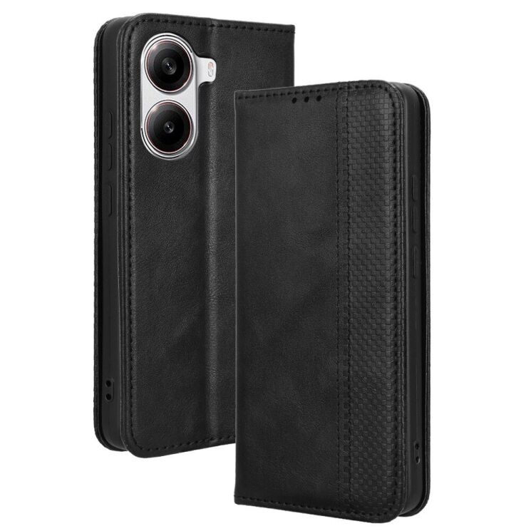 Чохол Deexe Retro Style для Xiaomi Poco X7 Pro - Black: фото 1 з 15