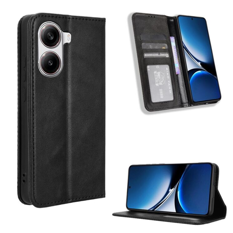 Чохол Deexe Retro Style для Xiaomi Poco X7 Pro - Black: фото 2 з 15