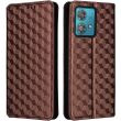 Чохол Deexe Rhombus Book для Motorola Edge 40 Neo - Brown (340039Z)