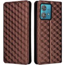 Чохол Deexe Rhombus Book для Motorola Edge 40 Neo - Brown: фото 1 з 6