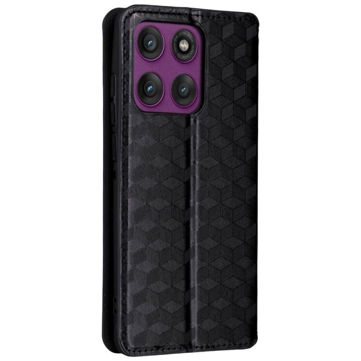 Чохол Deexe Rhombus Book для Motorola Edge 60 Pro - Black: фото 7 з 9