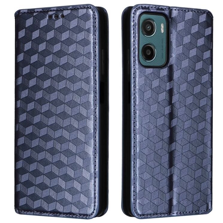 Чохол Deexe Rhombus Book для Motorola Moto G05 / Moto E15 - Blue: фото 1 з 10