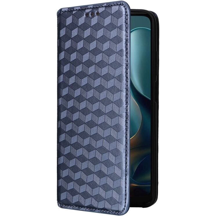 Чохол Deexe Rhombus Book для Motorola Moto G05 / Moto E15 - Blue: фото 6 з 10