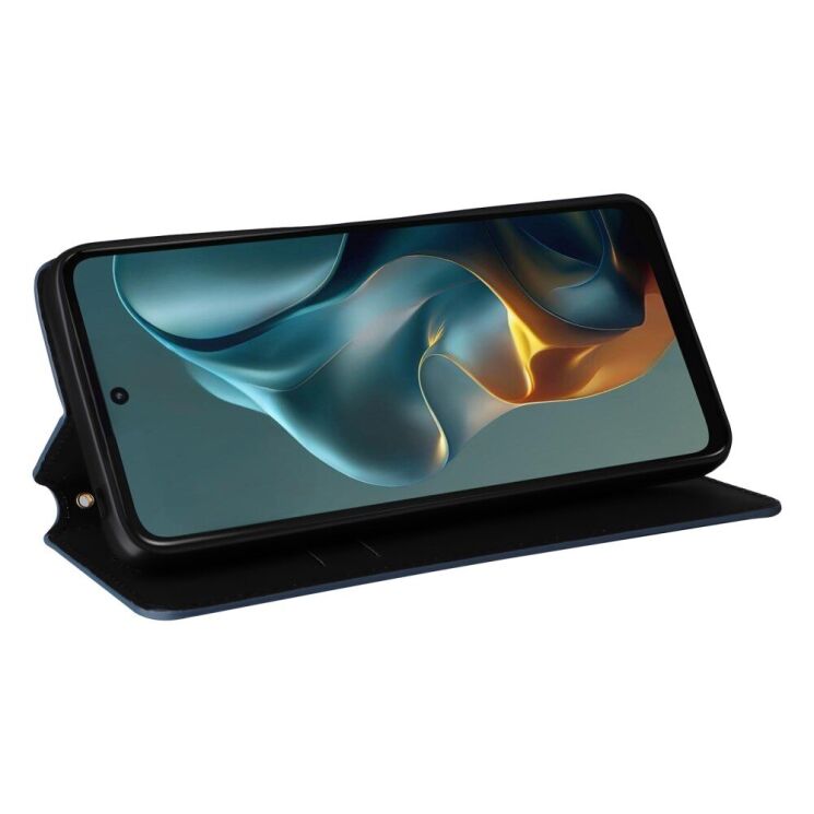 Чохол Deexe Rhombus Book для Motorola Moto G05 / Moto E15 - Blue: фото 3 з 10