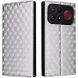 Чехол Deexe Rhombus Book для Xiaomi Poco F9 Ultra - Silver (430113S). Фото 1 из 10