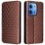 Чохол Deexe Rhombus Book для Xiaomi Redmi 15C / Poco C85 - Brown: фото 1 з 10