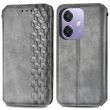 Чехол Deexe Rhombus Wallet для OPPO A3x / A3 / A40m - Grey (365326H)