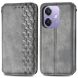 Чехол Deexe Rhombus Wallet для OPPO A3x / A3 / A40m - Grey (365326H). Фото 1 из 9