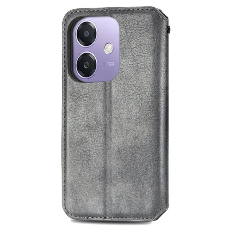 Чехол Deexe Rhombus Wallet для OPPO A3x / A3 / A40m - Grey: фото 5 из 9