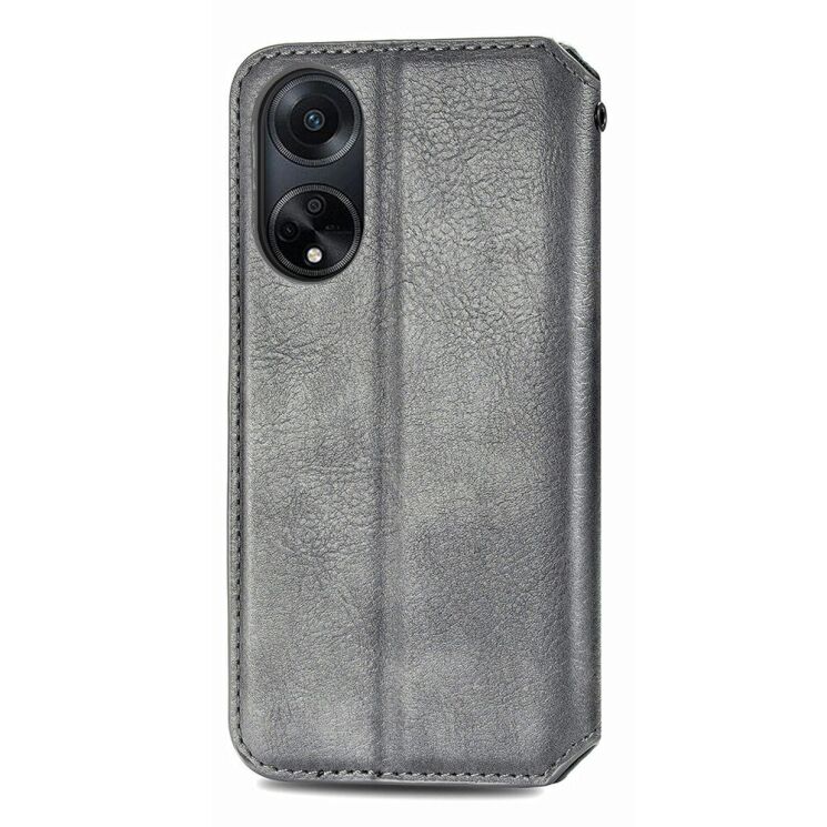 Чехол Deexe Rhombus Wallet для OPPO A98 - Grey: фото 5 из 6