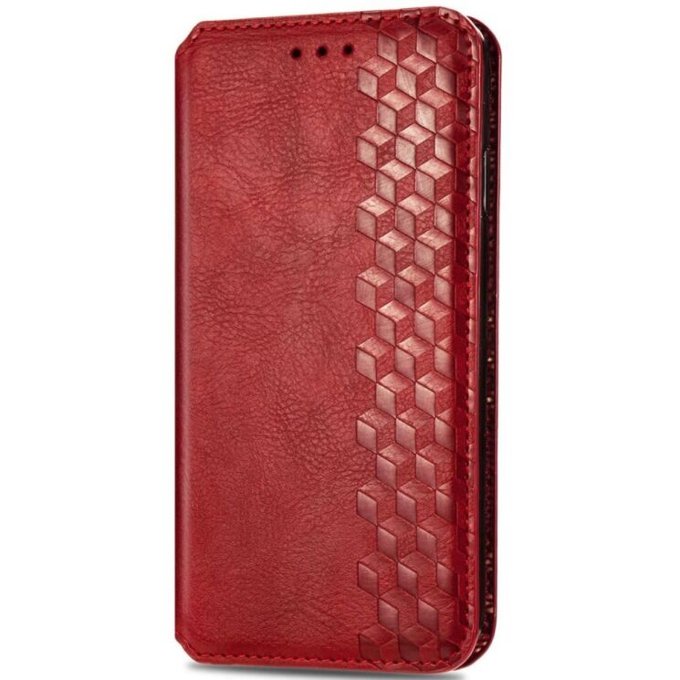 Чехол Deexe Rhombus Wallet для Realme GT 6 - Red: фото 4 из 7