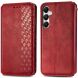 Чехол Deexe Rhombus Wallet для Samsung Galaxy A35 (A356) - Red (348086R). Фото 1 из 6