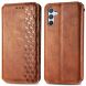 Чехол Deexe Rhombus Wallet для Samsung Galaxy A36 (A366) / A56 (A566) - Brown (372042Z). Фото 1 из 9