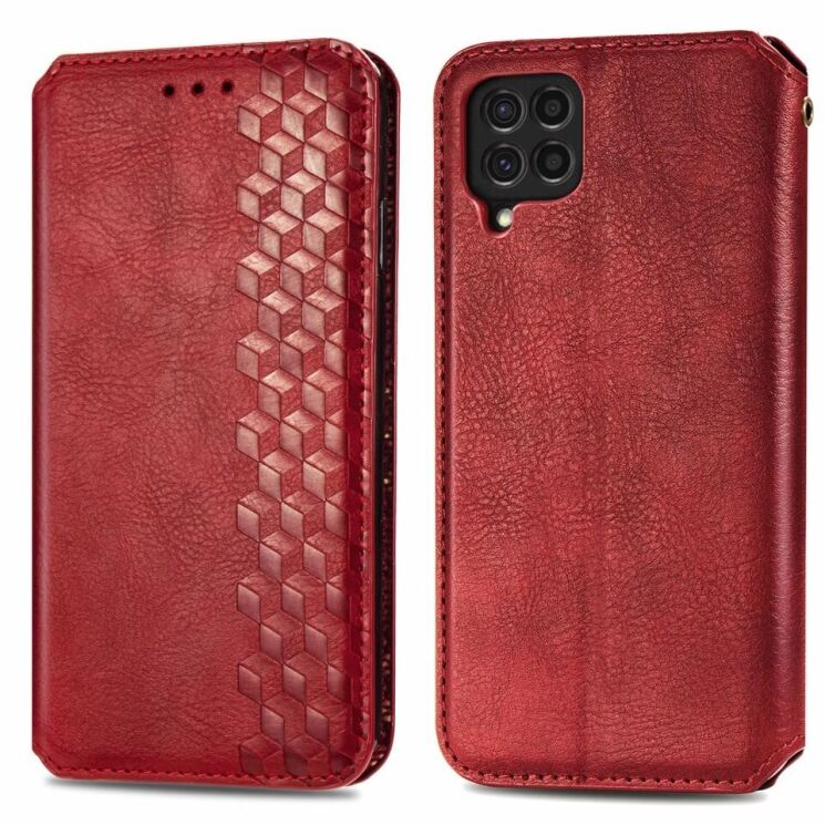 Чохол Deexe Rhombus Wallet для Samsung Galaxy M62 - Red: фото 1 з 13