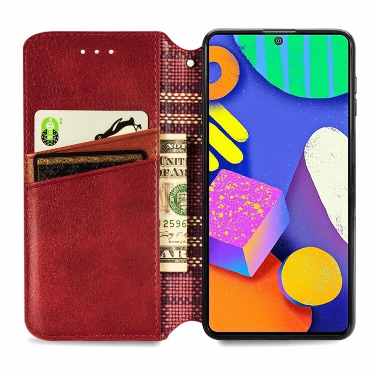Чохол Deexe Rhombus Wallet для Samsung Galaxy M62 - Red: фото 4 з 13