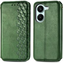 Чехол Deexe Rhombus Wallet для Xiaomi Poco X8 Pro - Green: фото 1 из 10