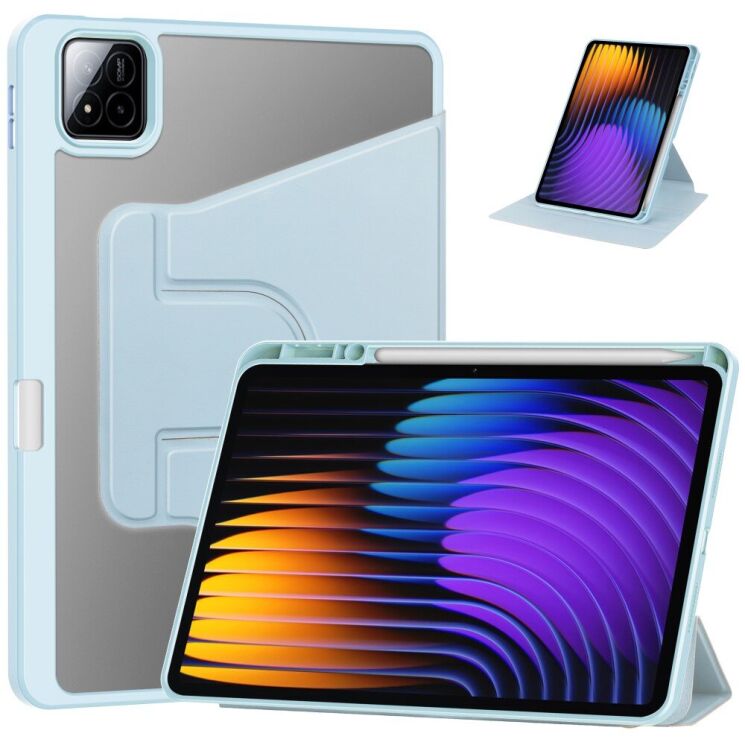 Чехол Deexe Rotary Case для Xiaomi Pad 7 / 7 Pro - Sky Blue: фото 1 из 7