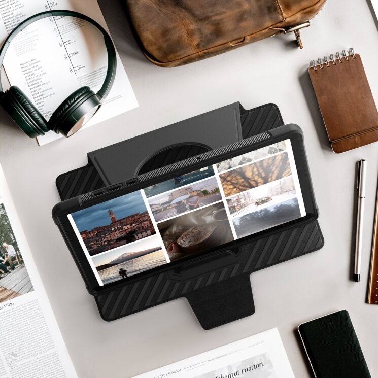 Чехол Deexe Urban Rotary для Samsung Galaxy Tab A9 Plus / Tab A11 Plus (X230/236/X210/216) - Pink: фото 13 из 13