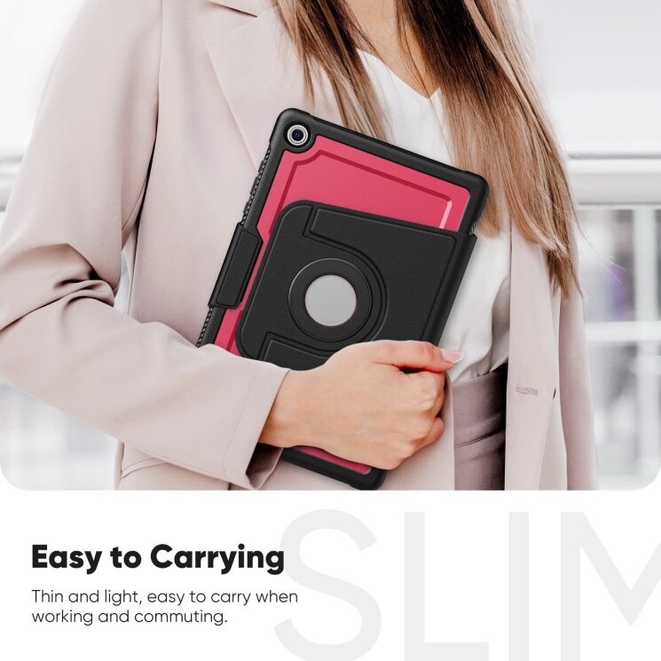 Чехол Deexe Urban Rotary для Samsung Galaxy Tab A9 Plus / Tab A11 Plus (X230/236/X210/216) - Pink: фото 9 из 13