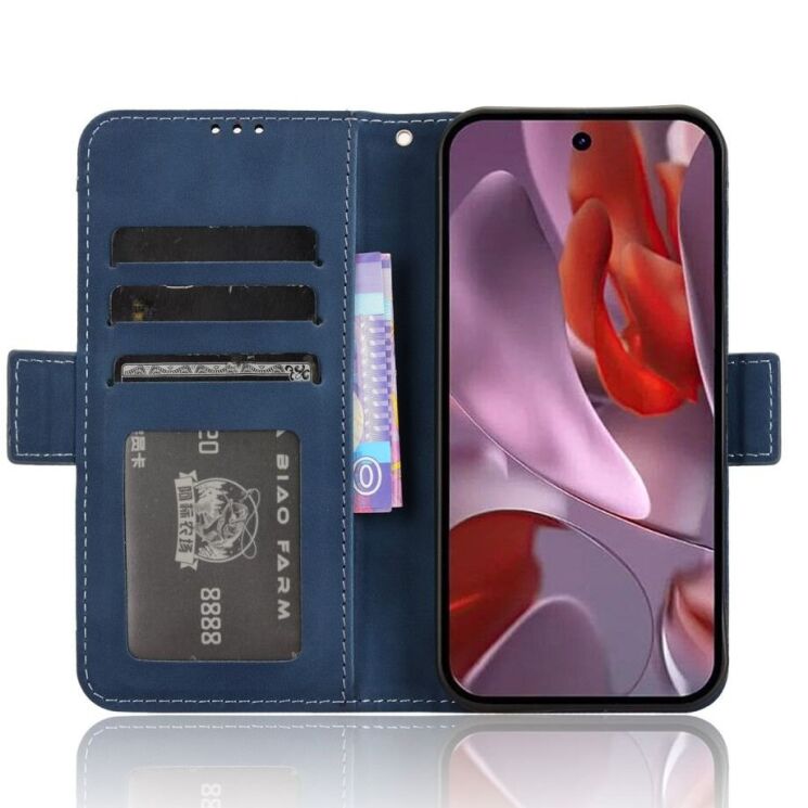 Чехол Deexe Wallet Stand для Google Pixel 9a - Blue: фото 3 из 7