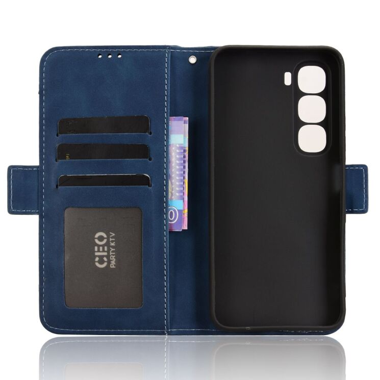 Чохол Deexe Wallet Stand для Infinix Hot 60і - Blue: фото 4 з 7