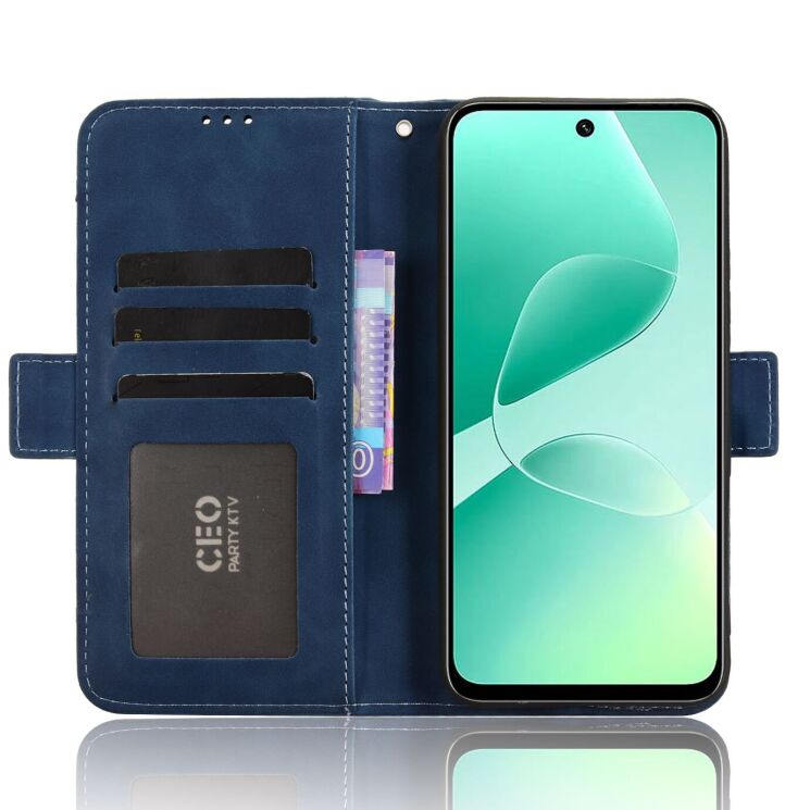 Чохол Deexe Wallet Stand для Infinix Hot 60і - Blue: фото 2 з 7
