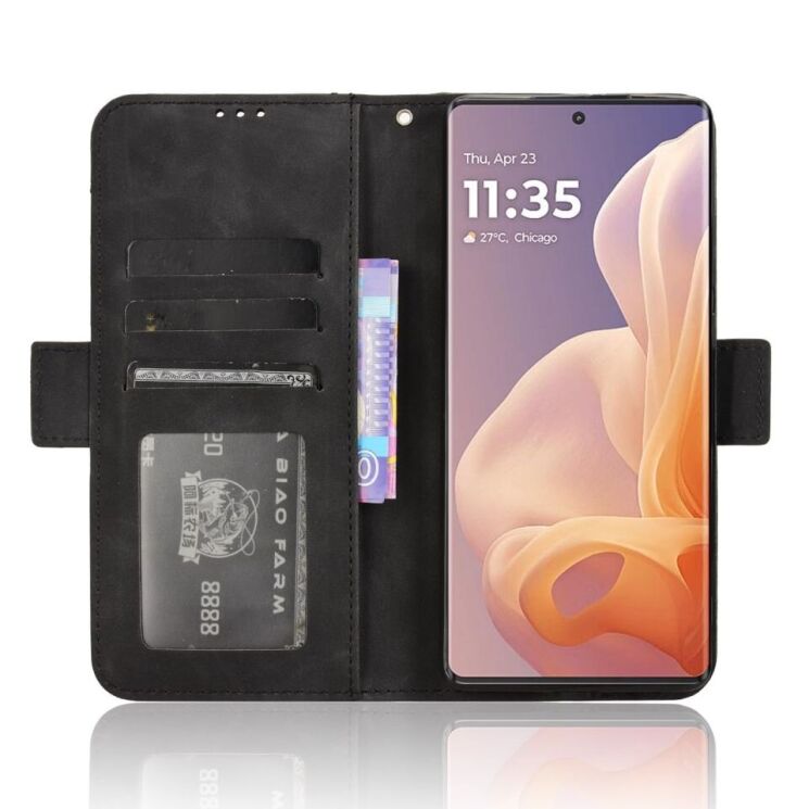 Чехол Deexe Wallet Stand для Motorola Moto G85 - Black: фото 3 из 7