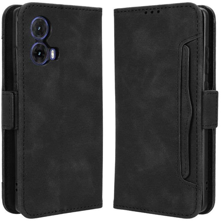 Чехол Deexe Wallet Stand для Motorola Moto G85 - Black: фото 1 из 7