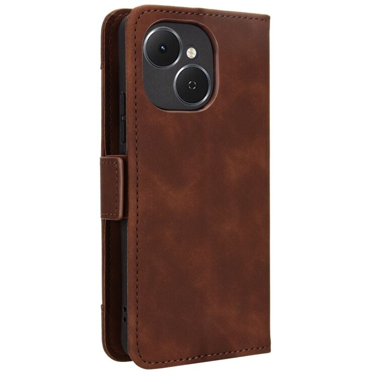 Чехол-книжка с кармашками Deexe Wallet Stand для TECNO Spark 40C - Brown: фото 7 из 15