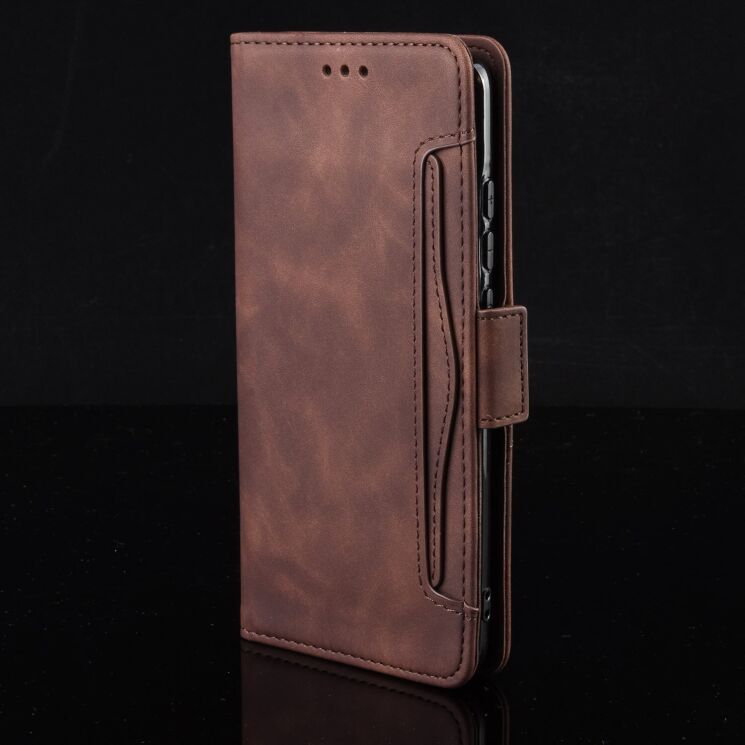 Чехол-книжка с кармашками Deexe Wallet Stand для TECNO Spark 40C - Brown: фото 2 из 15