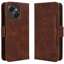 Чехол-книжка с кармашками Deexe Wallet Stand для TECNO Spark 40C - Brown: фото 1 из 15