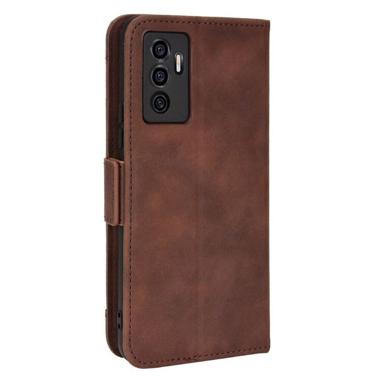 Чехол-книжка с кармашками Deexe Wallet Stand для VIVO V23e - Brown: фото 4 из 8