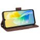 Чехол-книжка с кармашками Deexe Wallet Stand для VIVO V23e - Brown (296409Z). Фото 7 из 8