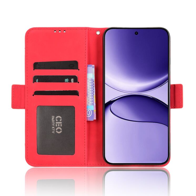 Чехол Deexe Wallet Stand для Xiaomi Poco F7 - Red: фото 6 из 13