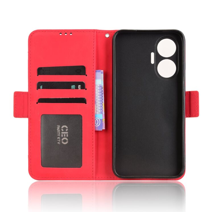 Чехол Deexe Wallet Stand для Xiaomi Poco F7 - Red: фото 5 из 13