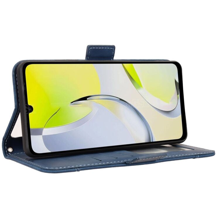 Чехол Deexe Wallet Stand для ZTE Blade A76 - Blue: фото 5 из 15