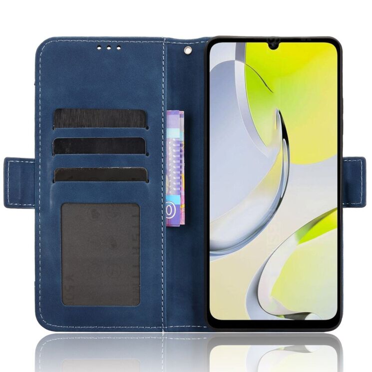 Чехол Deexe Wallet Stand для ZTE Blade A76 - Blue: фото 4 из 15