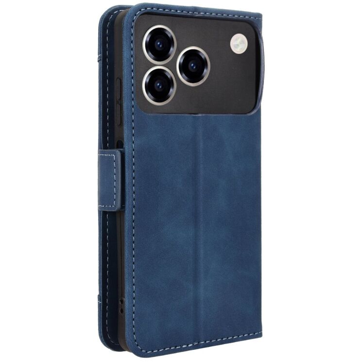 Чехол Deexe Wallet Stand для ZTE Blade A76 - Blue: фото 6 из 15