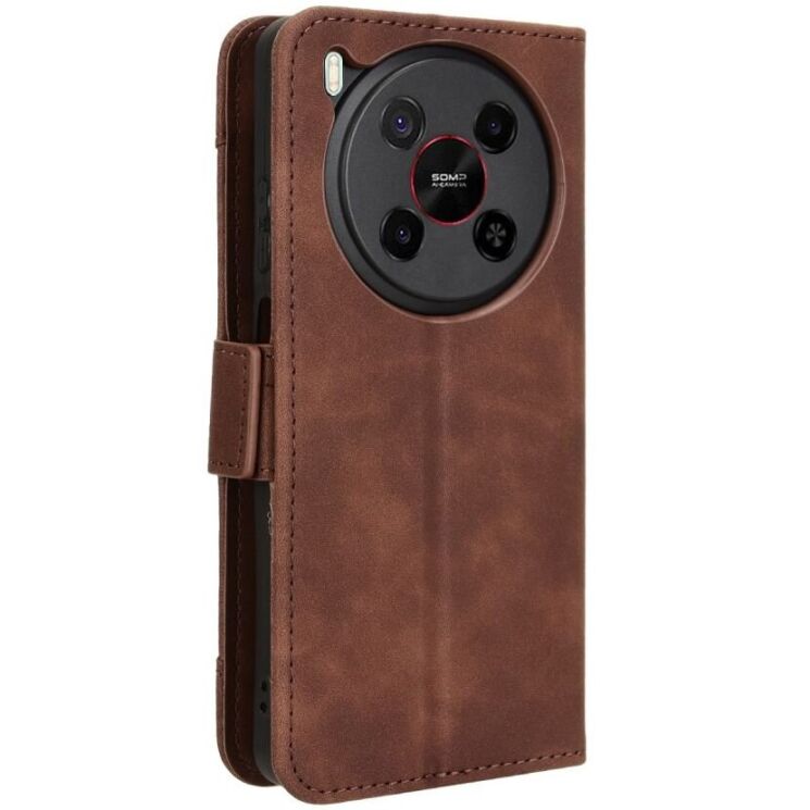 Чехол Deexe Wallet Stand для ZTE Nubia V70 Max - Brown: фото 8 из 15