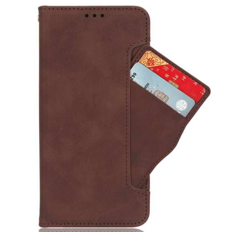 Чехол Deexe Wallet Stand для ZTE Nubia V70 Max - Brown: фото 4 из 15