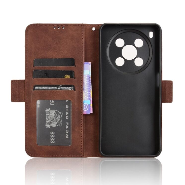 Чехол Deexe Wallet Stand для ZTE Nubia V70 Max - Brown: фото 6 из 15