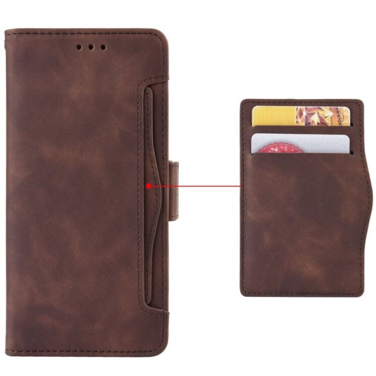 Чехол Deexe Wallet Stand для ZTE Nubia V70 Max - Brown: фото 2 из 15