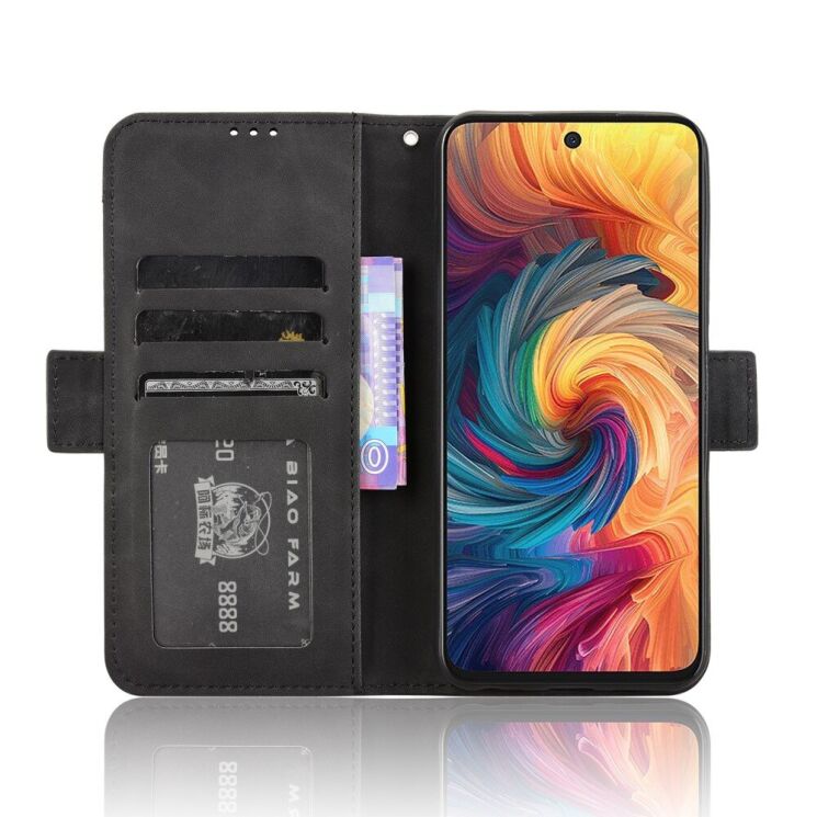 Чехол Deexe Wallet Stand для ZTE Nubia V70 - Black: фото 3 из 7