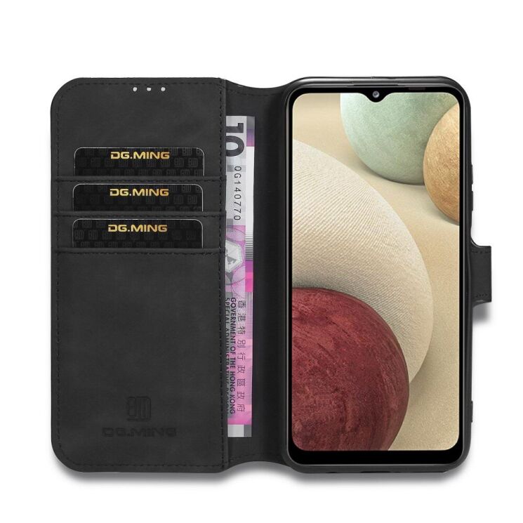 Чехол DG.MING Retro Style для Samsung Galaxy A12 (A125) / A12 Nacho (A127) / M12 (M127) - Black: фото 4 из 10