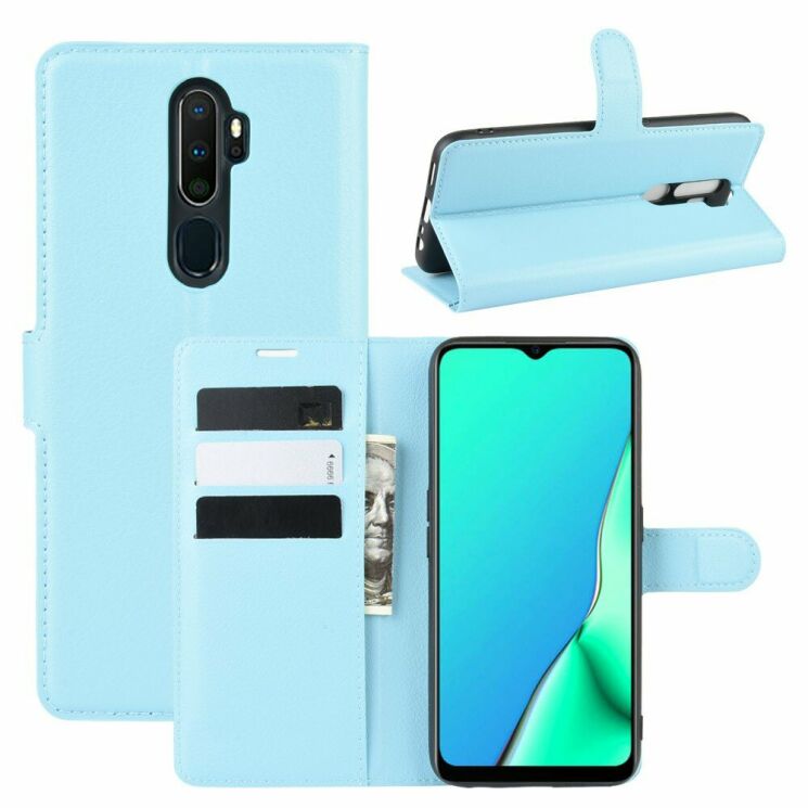 Чехол-книжка Deexe Book Type для OPPO A9 2020 / A5 (2020) - Blue: фото 1 из 6