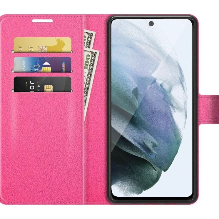 Чехол-книжка Deexe Book Type для Samsung Galaxy S21 FE (G990) - Rose: фото 5 из 8