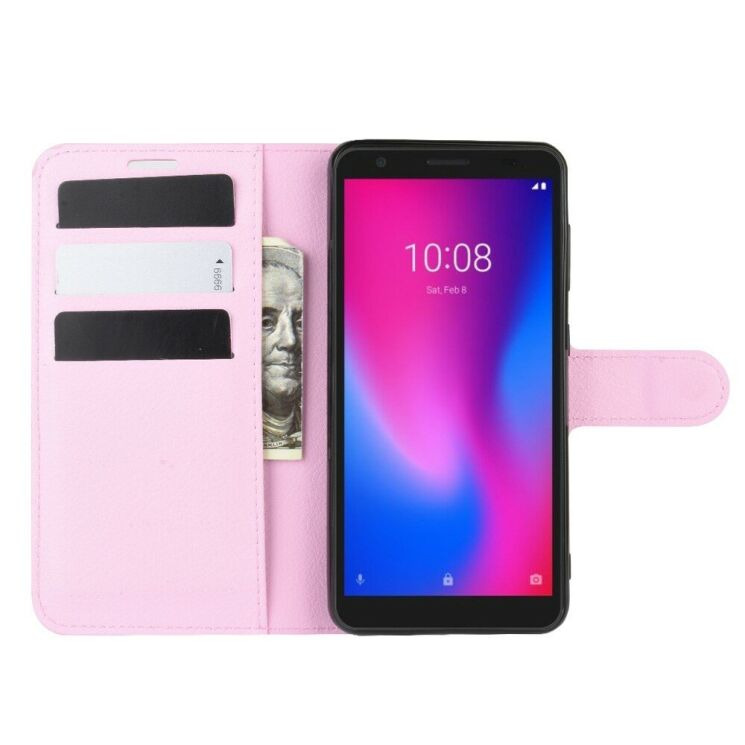 Классический чехол-книжка Deexe Book Type для ZTE Blade A3 (2020) - Pink: фото 4 из 6