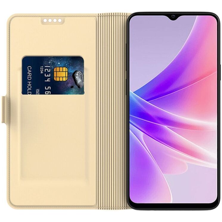 Чохол-книжка Deexe Faro Wallet для OPPO Reno 14 5G - Gold: фото 2 з 7