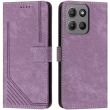 Чехол-книжка Deexe Lines Series для Motorola Moto G15 - Purple (372627V)