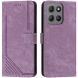 Чехол-книжка Deexe Lines Series для Motorola Moto G15 - Purple (372627V). Фото 1 из 11